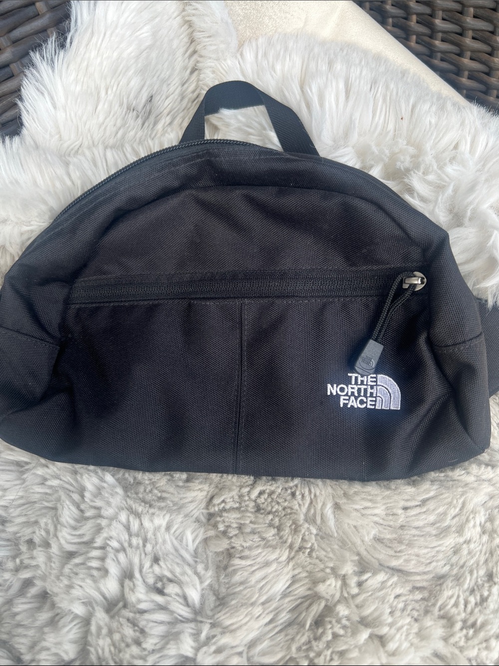 The North Face Black Waist Pack with Front Zip Pocket